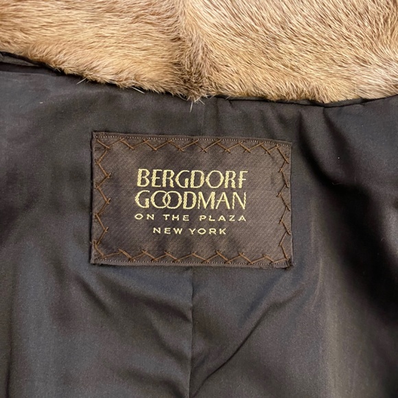 Bergorf Goodman Vintage Blush-Black Cross Mink Full Length Fur Coat - Picture 2 of 16